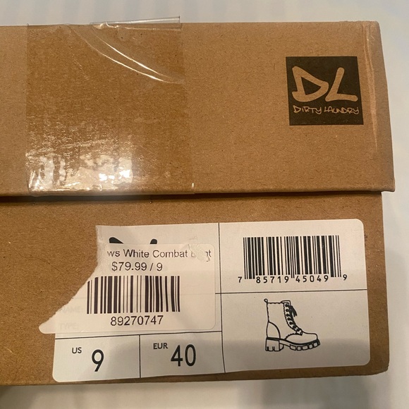 Winter-white leather Dirty Laundry boots, Size 9. New with tags in box. - Picture 8 of 8